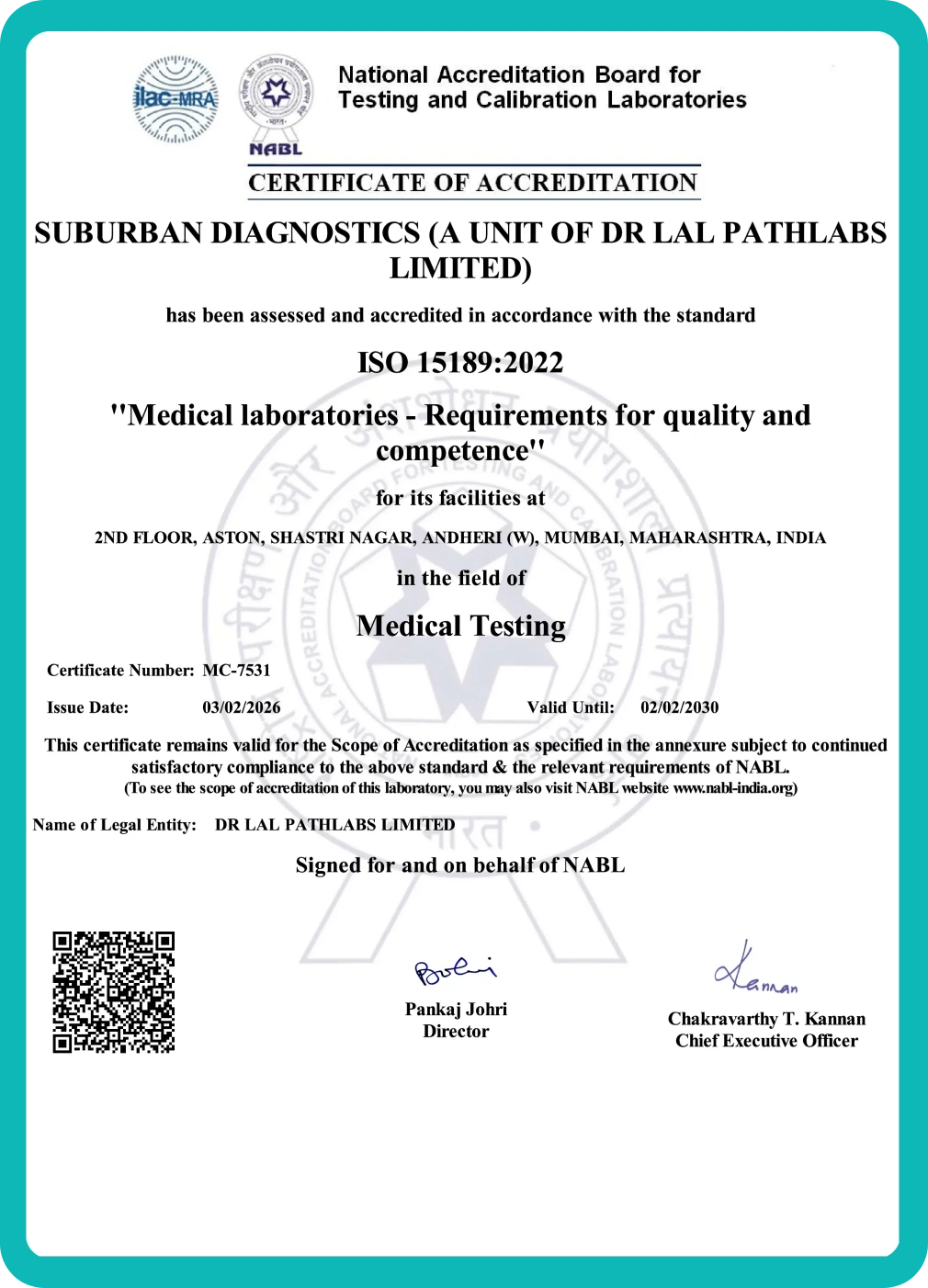 Accreditation Certificate