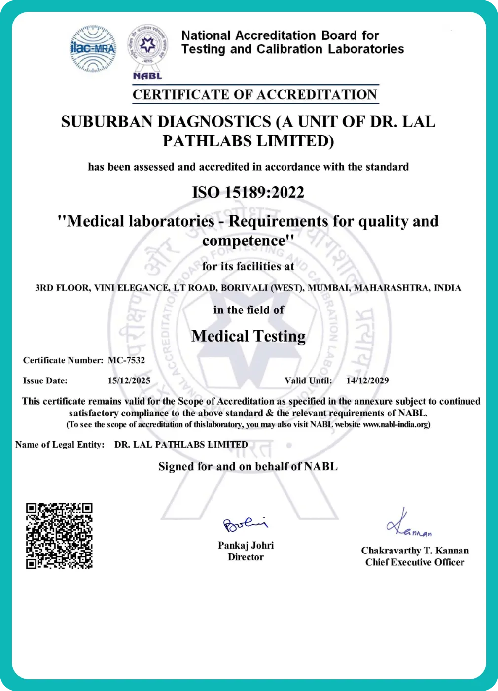 Accreditation Certificate